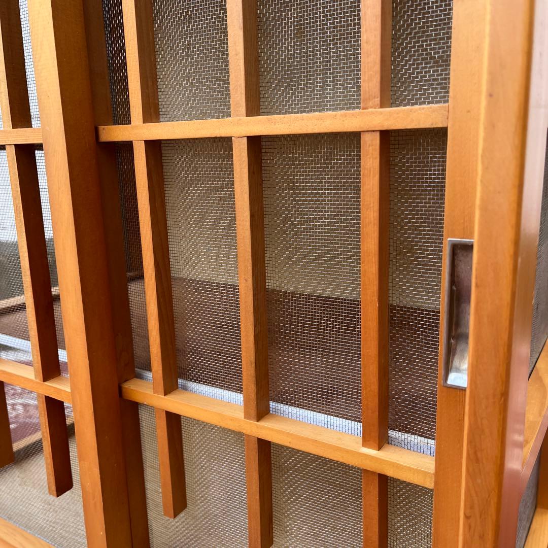 ビンテージ古家具◾️木製 蝿帳 網戸棚 食器棚 キャビネット 収納棚 フードカバー