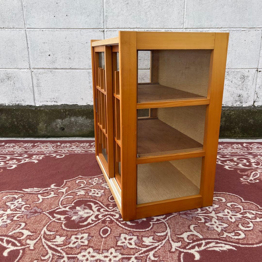 ビンテージ古家具◾️木製 蝿帳 網戸棚 食器棚 キャビネット 収納棚 フードカバー