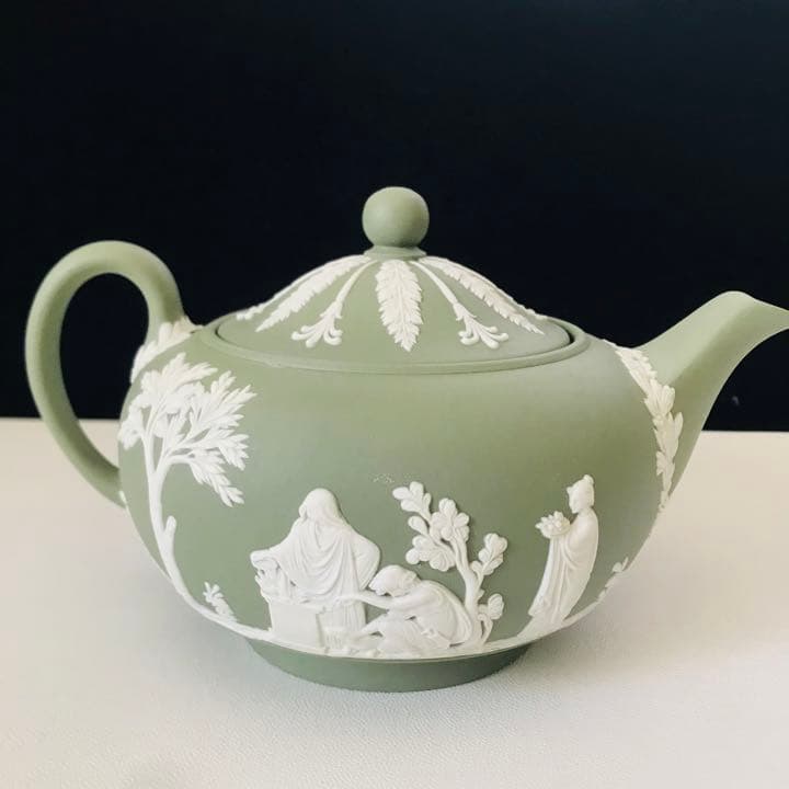 ウェッジウッド　ジャスパーグリーン　ポット