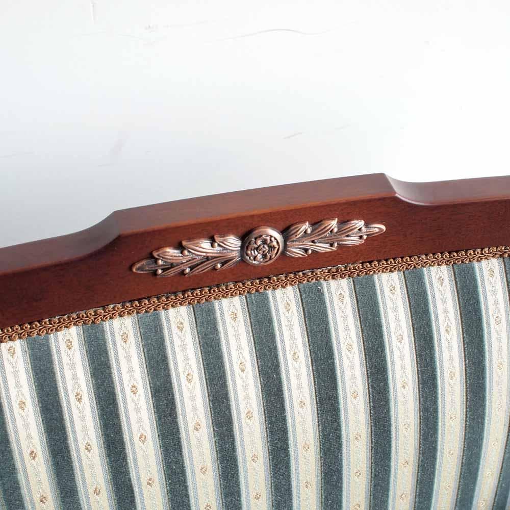 神戸欧風家具 メープル不二屋 マホガニー材 1人掛けソファ B ZR24470