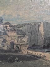 真作】【複製】複製画 ギュスターヴ・クールベ エトルタの断崖 Y61