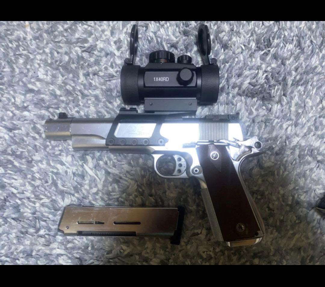 MGC メッキ　m1911 ガバメント　スコープ付き　モーゼル　SAA