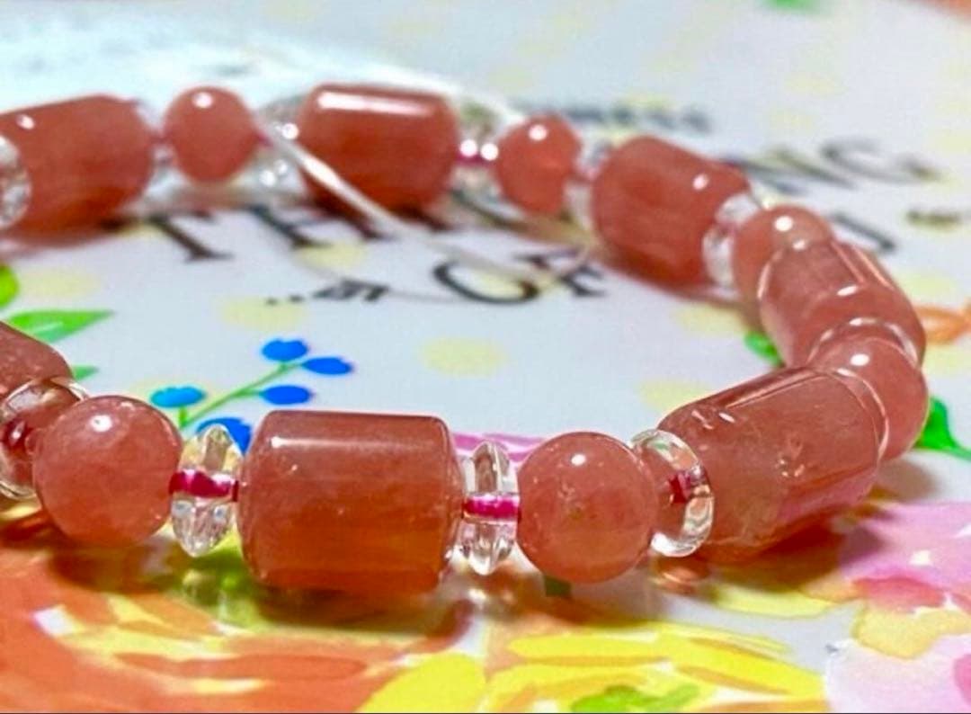 高品質♡インカローズ デザインブレスレット