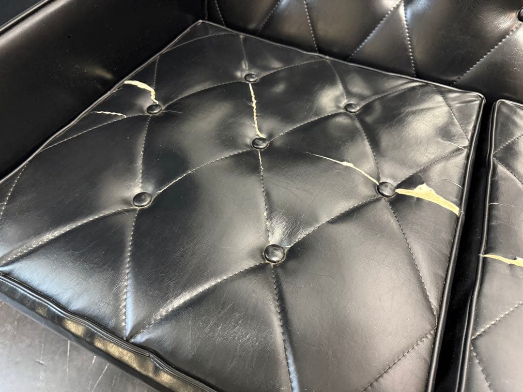 【送料込み】カリモク60 ロビーチェア 3シーター ブラック