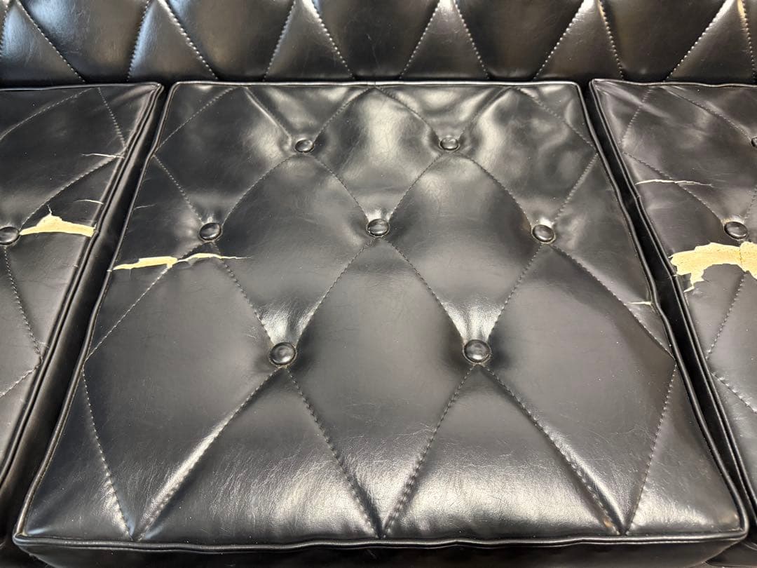 【送料込み】カリモク60 ロビーチェア 3シーター ブラック