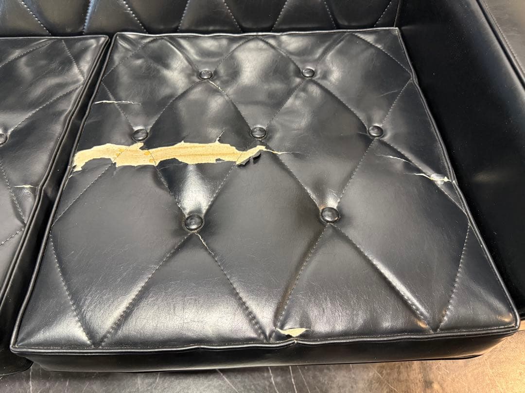 【送料込み】カリモク60 ロビーチェア 3シーター ブラック