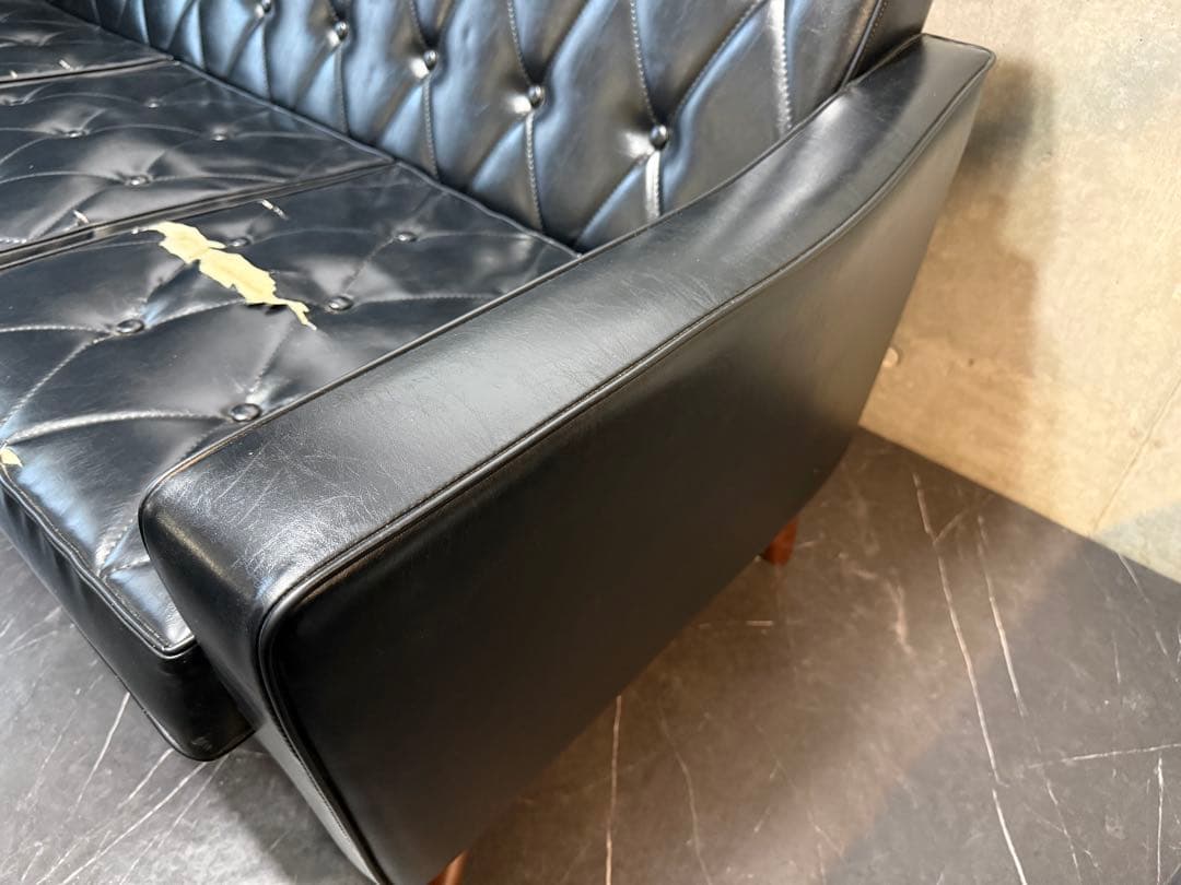 【送料込み】カリモク60 ロビーチェア 3シーター ブラック