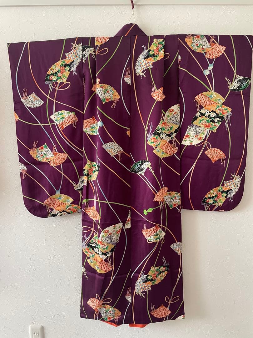 美品　七五三　7歳　8歳　正絹お着物セット