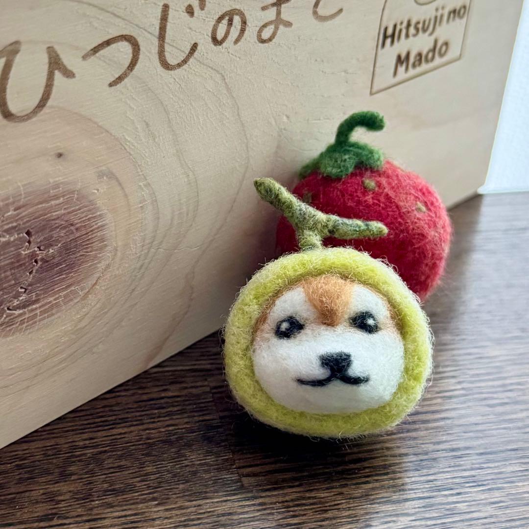 オーダーメイド 羊毛フェルト うちの子変身 キーホルダー 食べもの large