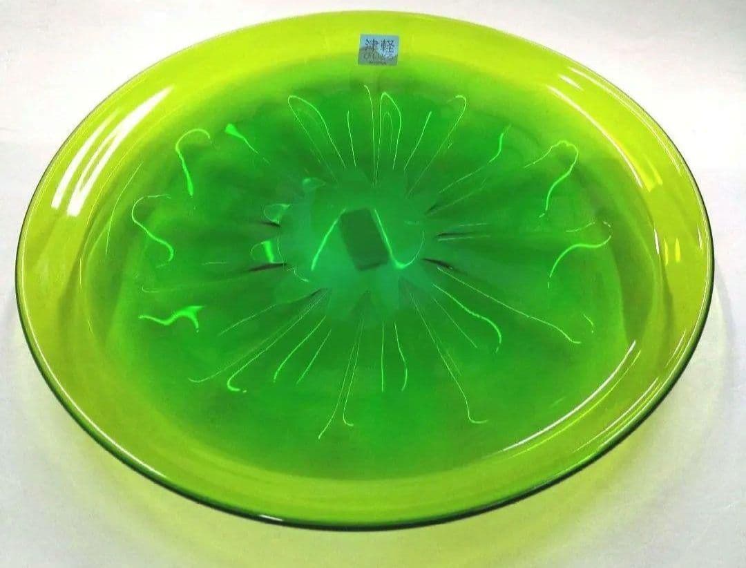 【５枚組】津軽びいどろ 大皿 ガラスプレート　前菜皿　サラダ皿