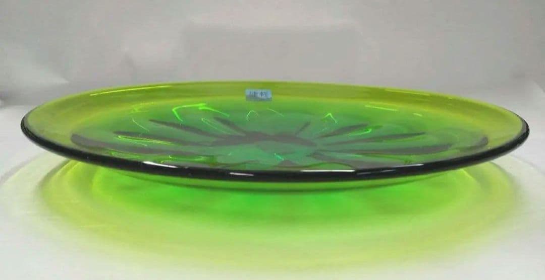 【５枚組】津軽びいどろ 大皿 ガラスプレート　前菜皿　サラダ皿