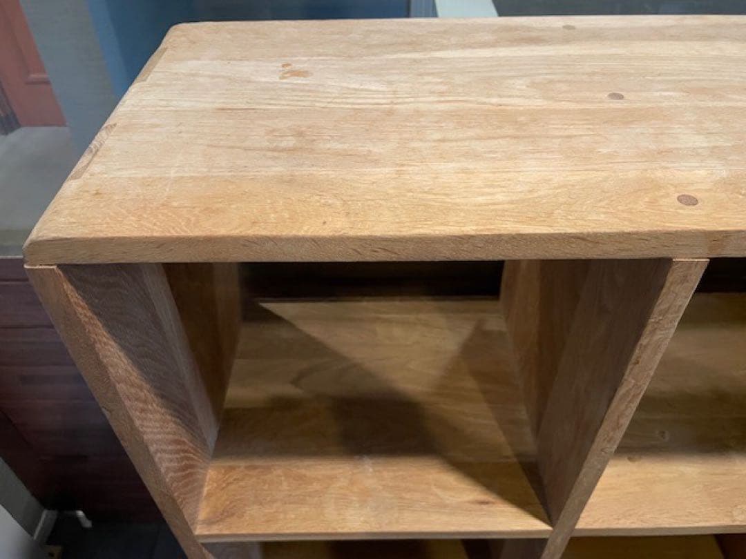 ma　ナラ/オーク無垢材 オープンブックシェルフ飾り棚 ほぞ組差し込み構造