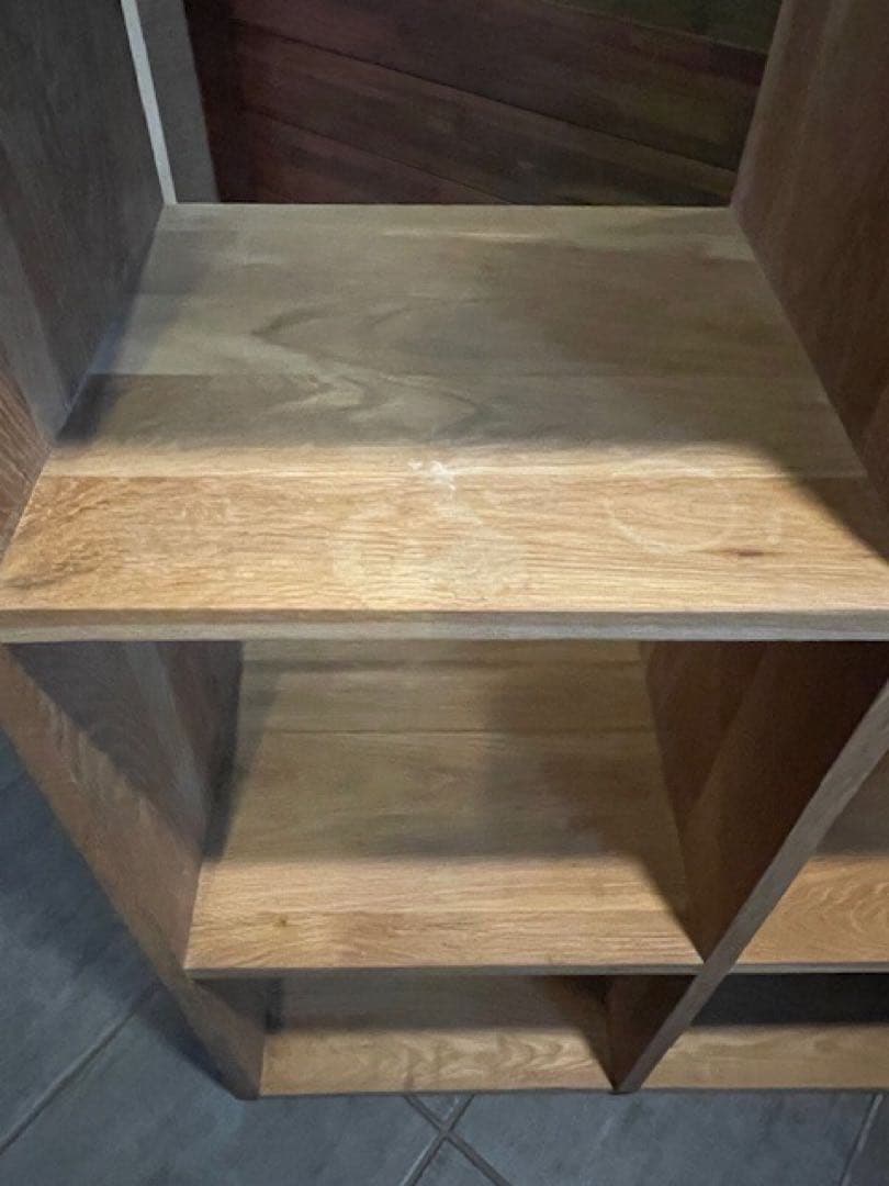 ma　ナラ/オーク無垢材 オープンブックシェルフ飾り棚 ほぞ組差し込み構造