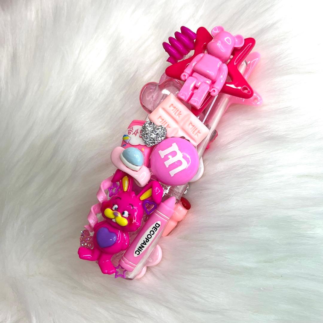 現品 シェイカー付き IQOSケースデコ 埋め尽くし ピンク