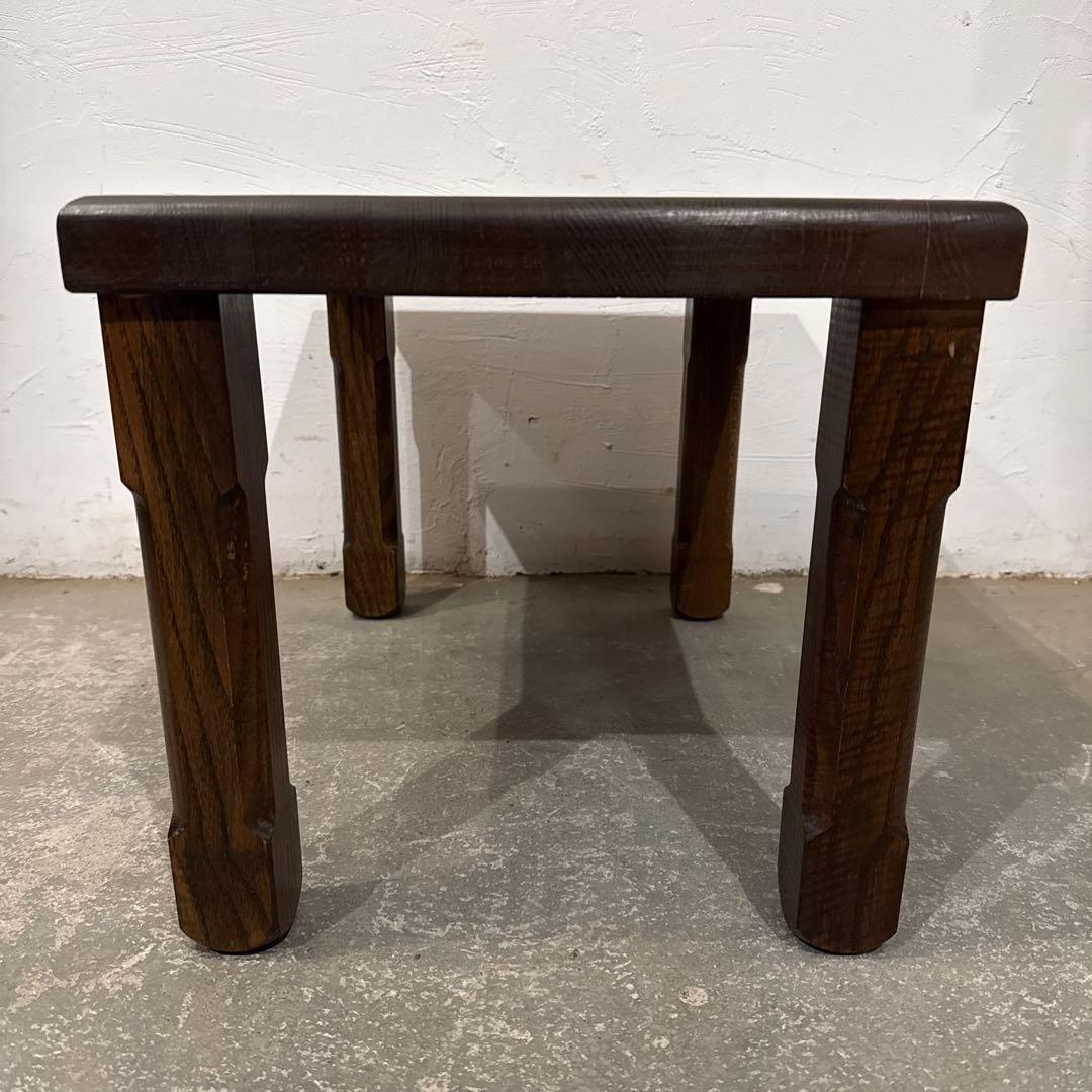 ヴィンテージ　木製サイドテーブル　　タイル天板