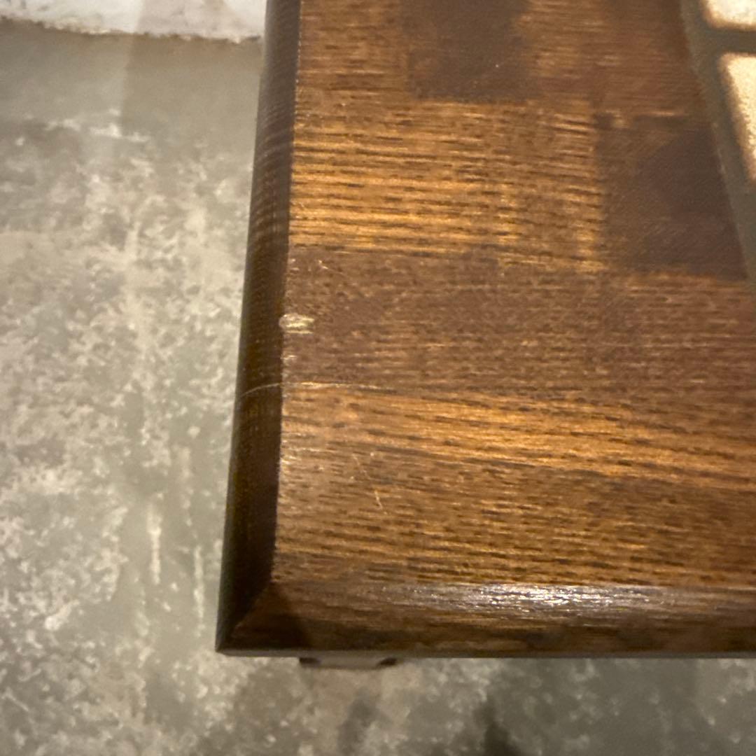 ヴィンテージ　木製サイドテーブル　　タイル天板