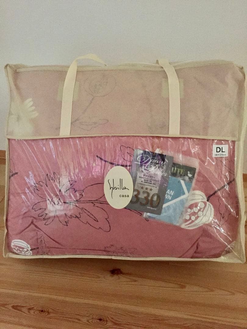 冬用 新品【シビラ】羽毛布団（190×210）ダブル（リブレ）ピンク