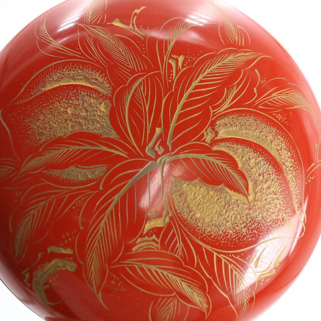 浜崎貞鳳作 楽器金蒔絵 香合 内銀溜塗 輪島塗 茶道具 共箱 rM975