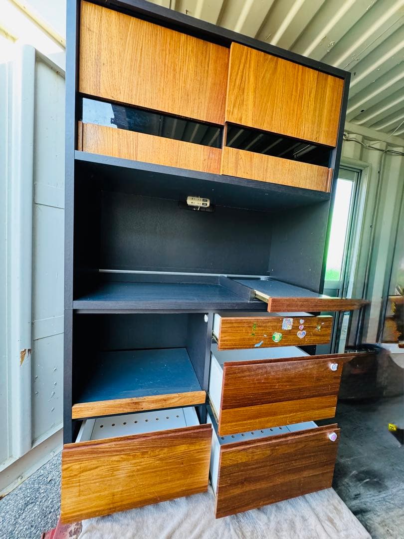 北九州発 食器棚 収納 整理 120cm 上下 リビング インテリア 家庭用