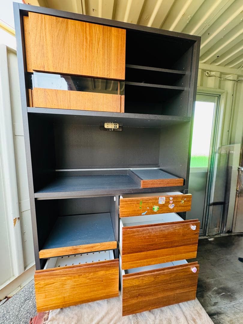 北九州発 食器棚 収納 整理 120cm 上下 リビング インテリア 家庭用