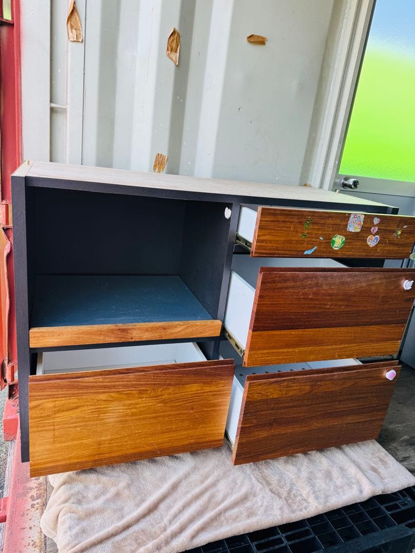 北九州発 食器棚 収納 整理 120cm 上下 リビング インテリア 家庭用