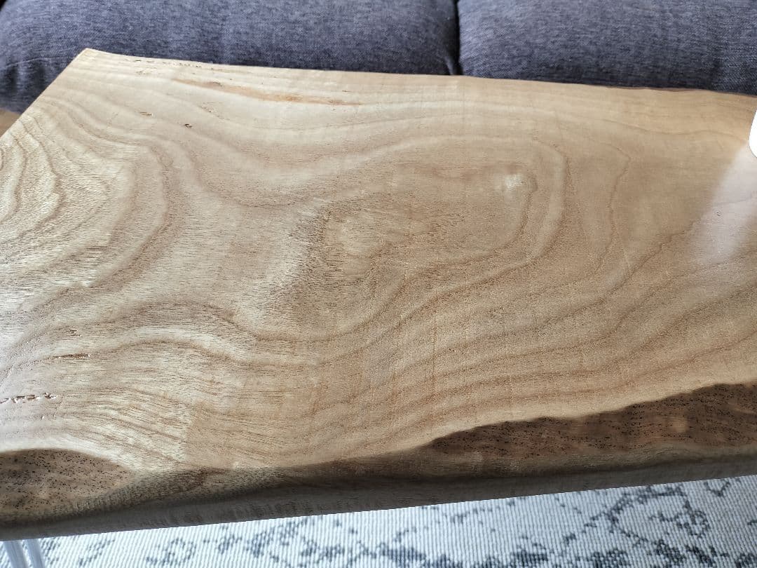 センダンの木製ローテーブル 1枚板