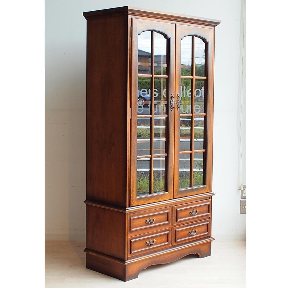 80's カリモク/karimoku コロニアル カップボード 食器棚