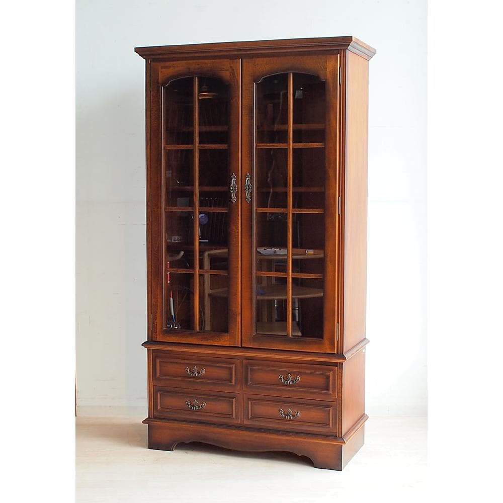 80's カリモク/karimoku コロニアル カップボード 食器棚