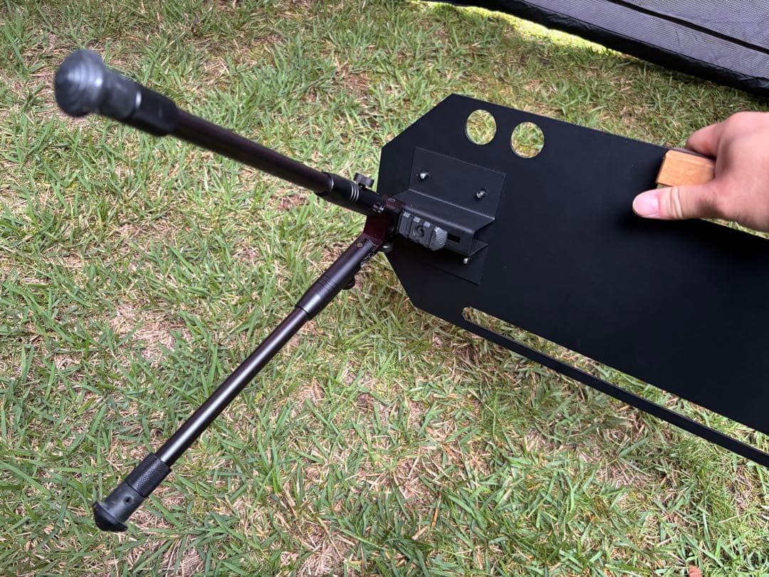 アイアン工房　サイドテーブル　キャンプ　テーブル　高さ調整