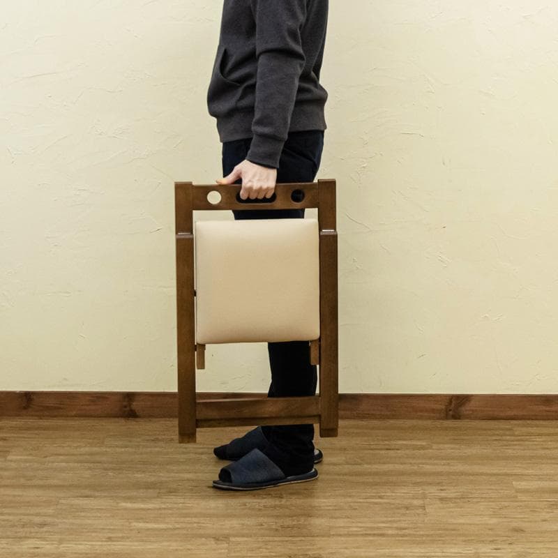 《新品・送料無料》木製折りたたみデスク＆チェア　BR/NA