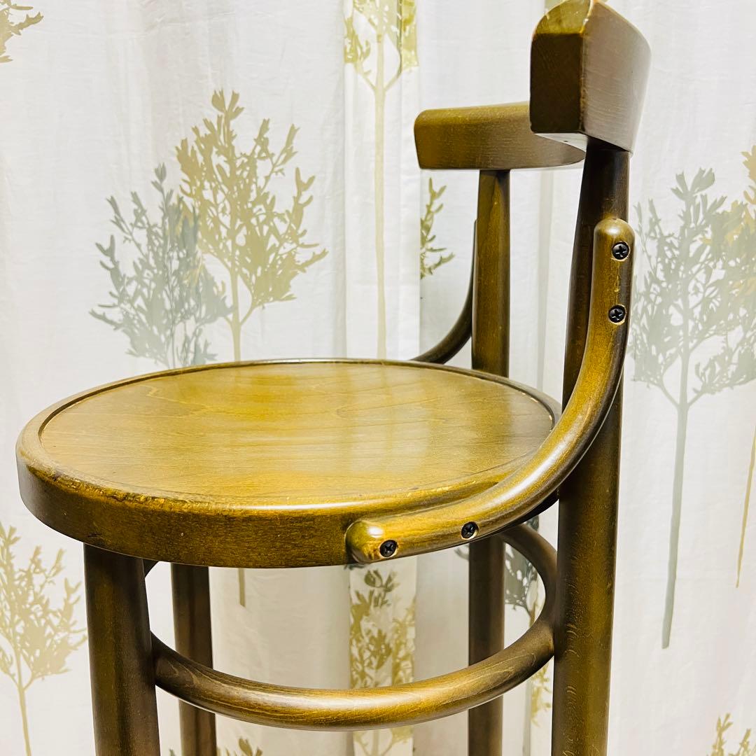 【秋田木工】　ベントウッドチェアー　曲木　ハイチェア