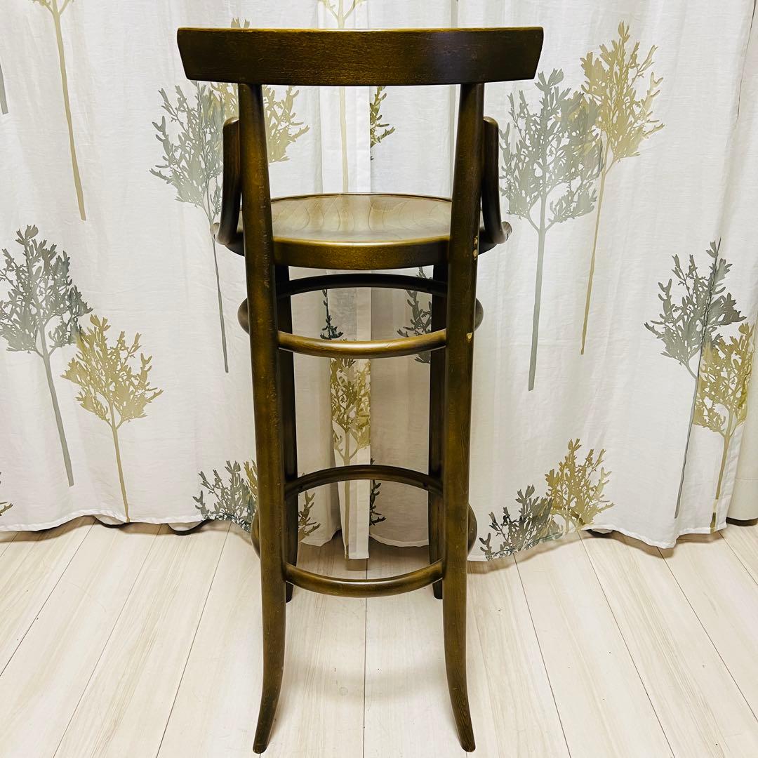 【秋田木工】　ベントウッドチェアー　曲木　ハイチェア