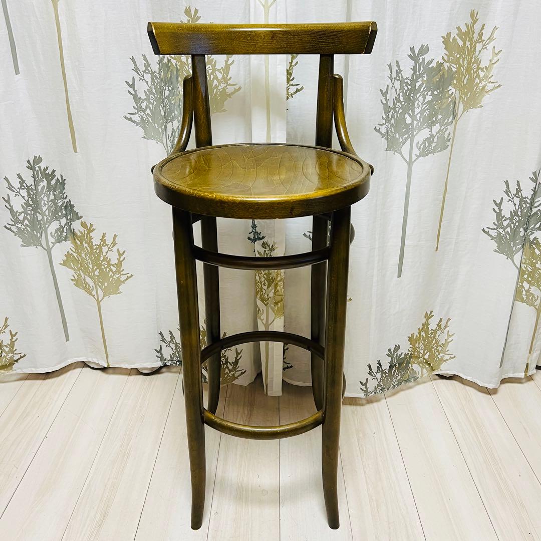 【秋田木工】　ベントウッドチェアー　曲木　ハイチェア