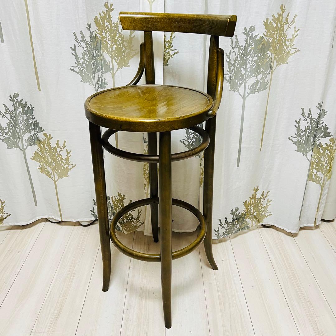 【秋田木工】　ベントウッドチェアー　曲木　ハイチェア