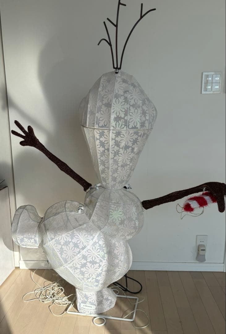 アナと雪の女王 オラフ イルミネーション オブジェ