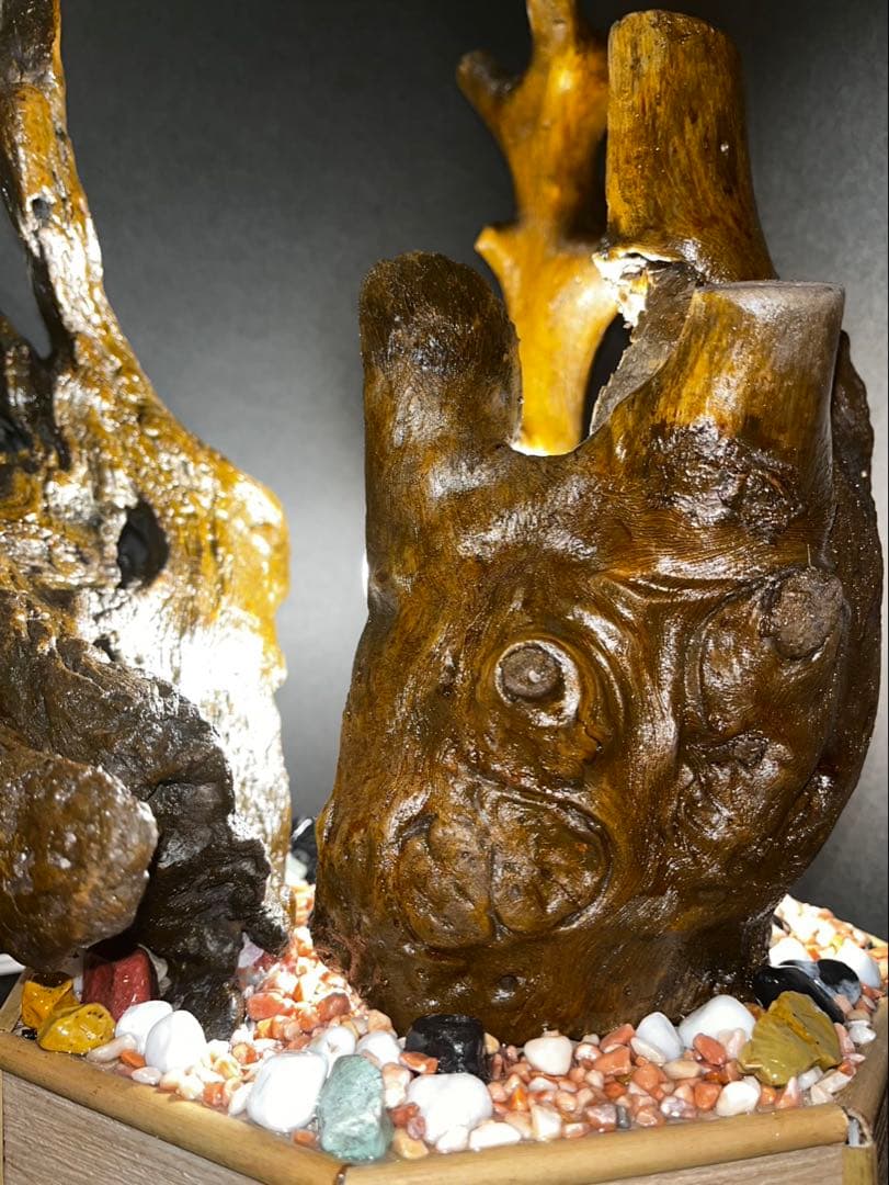 一点物 流木インテリア照明｜LED電球付き｜藤前干潟流木使用｜ハンドメイド