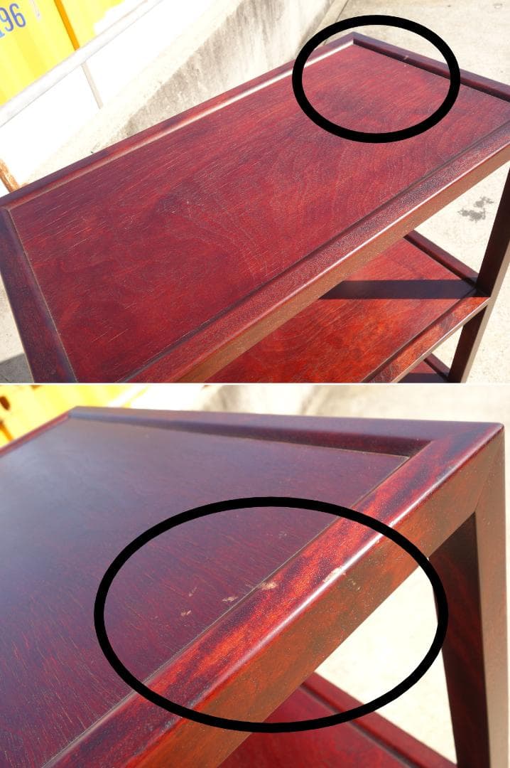 M▽シェルフ ラック 棚 本棚 飾り棚 朝鮮風 李朝風 木製 (38640)