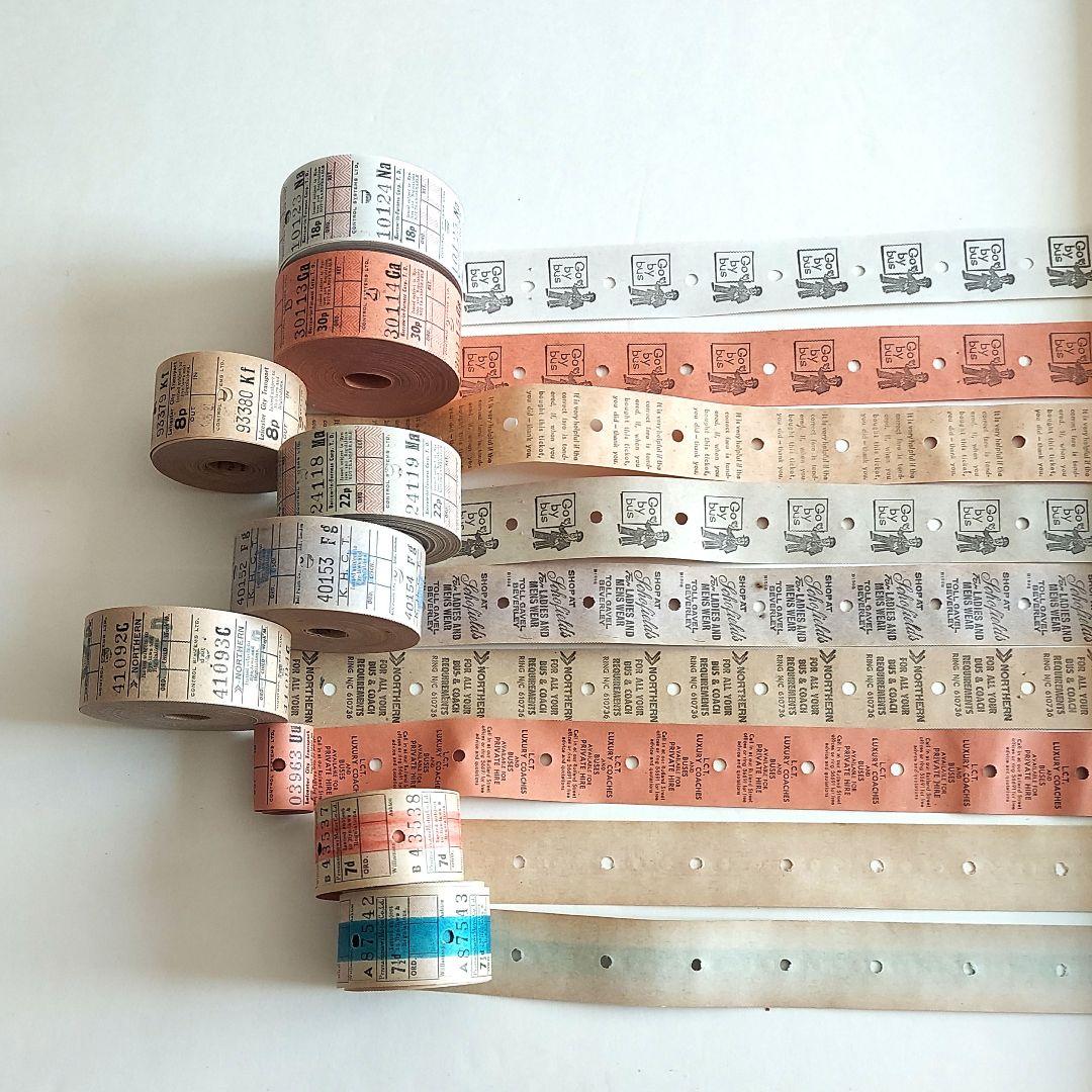 25種 イギリス ヴィンテージ バスチケット 合計約5.5m ロールチケット
