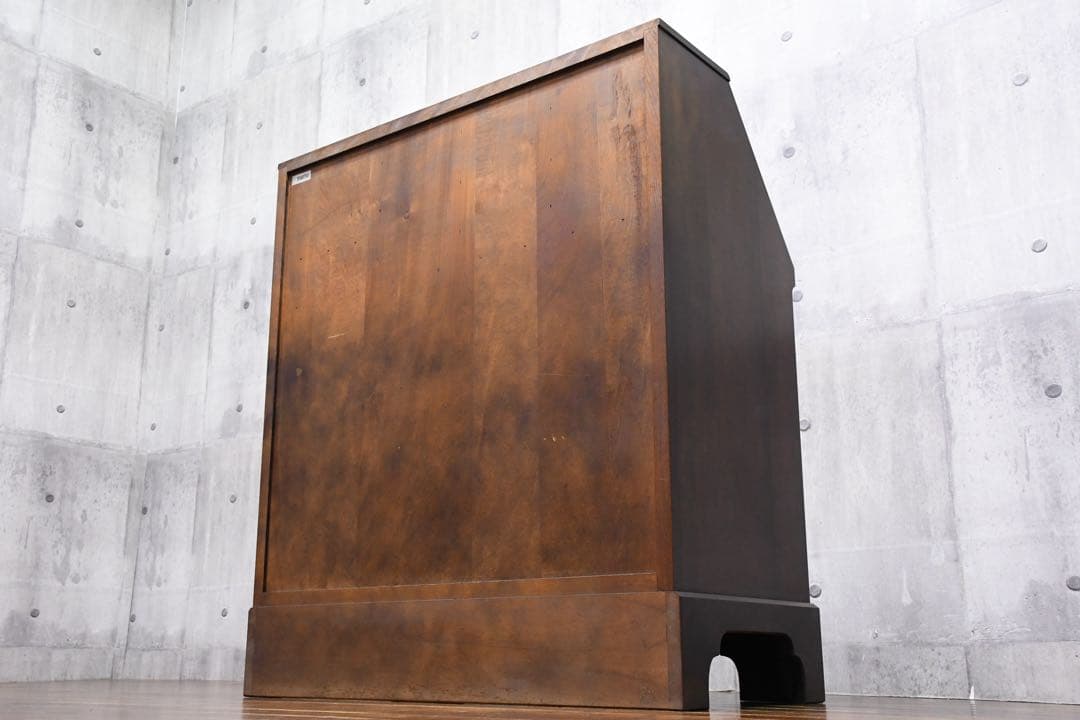 EIK46 北海道民芸家具 ライティングビューロー カバ材/樺材 チェスト