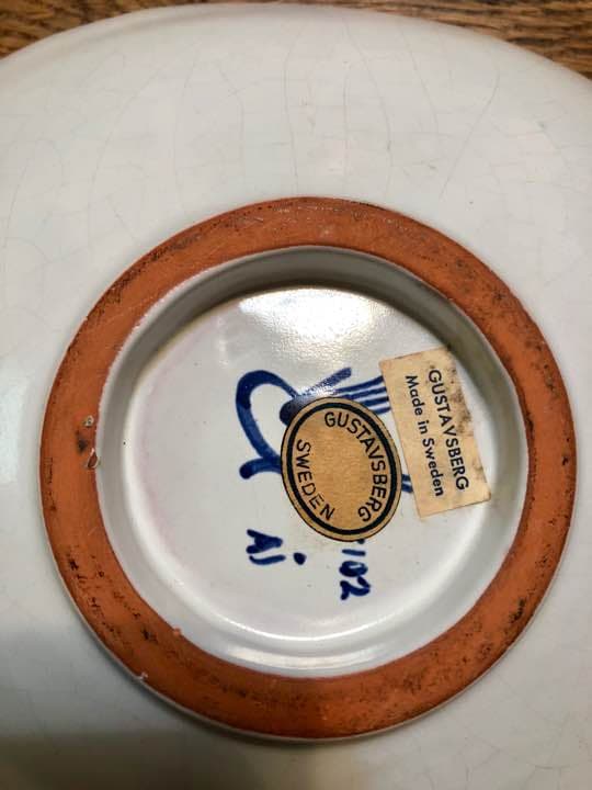 ★1950s Stig Lindberg Fajansファイアンスプレート