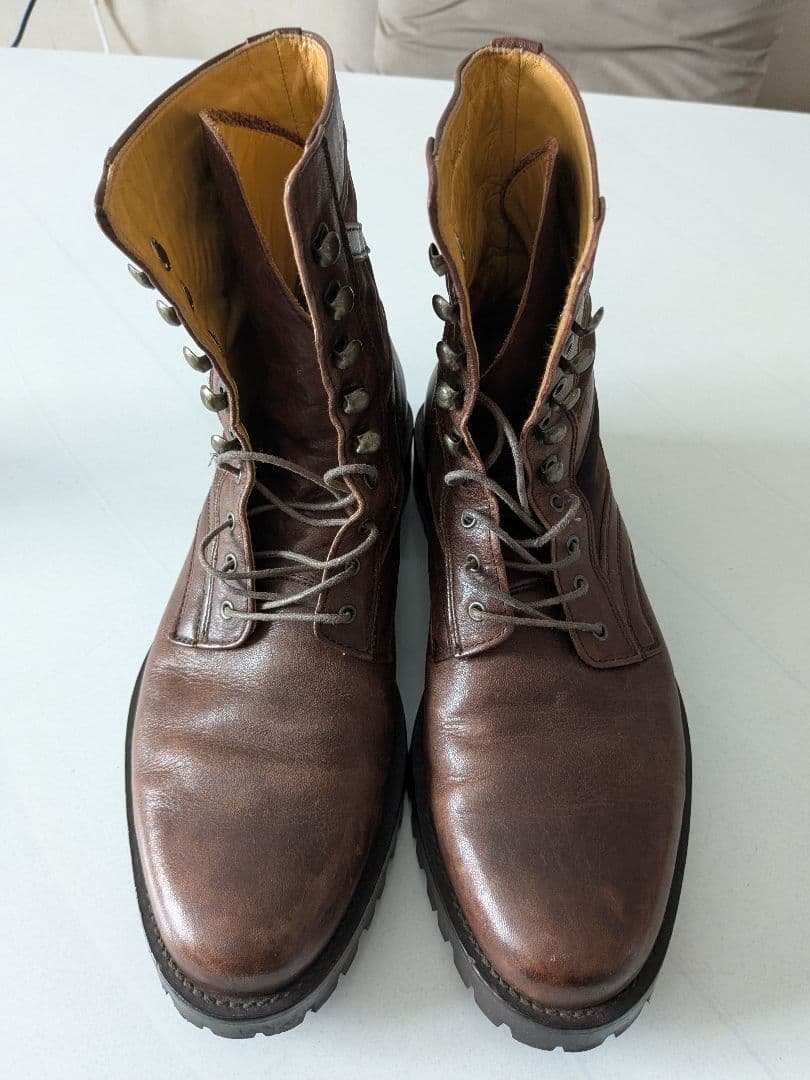 ダークブラウン レザー ミリタリーブーツ 26㎝ 0202o188 - メルカリ