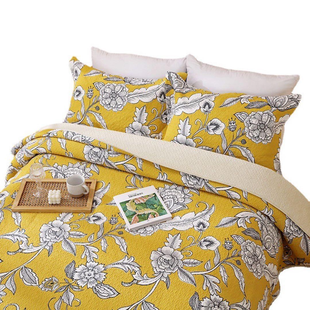 キルトベッドカバー3点セット綿マルチカバー キルティング 812