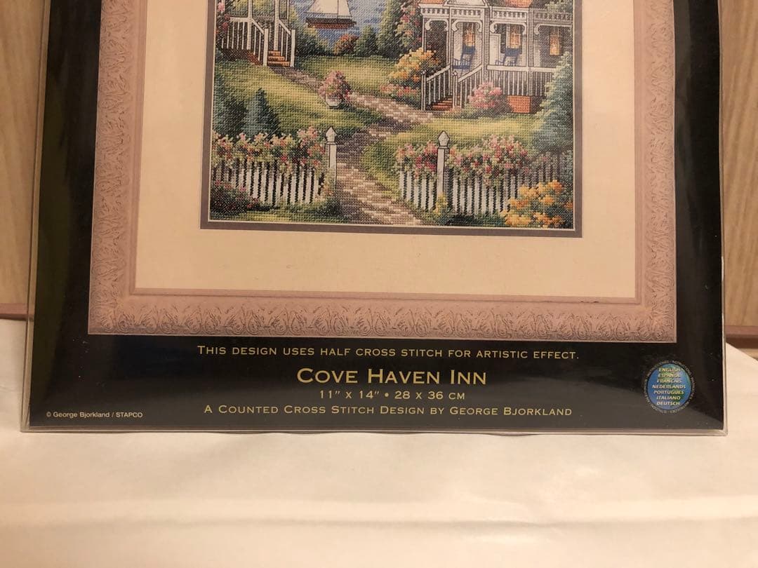 【ドイツ直輸入】38x46cm ￼￼￼￼風景画　クロススティッチキット 針糸布込