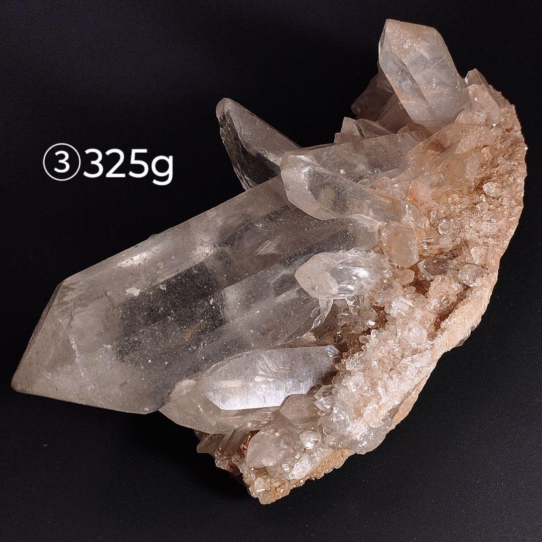 ③マニカラン水晶 クラスター 原石 ピンクマニカラン セルフヒールド アイリス