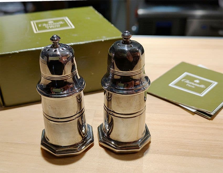 Christofle シルバーコーティング 塩・胡椒入れ セット