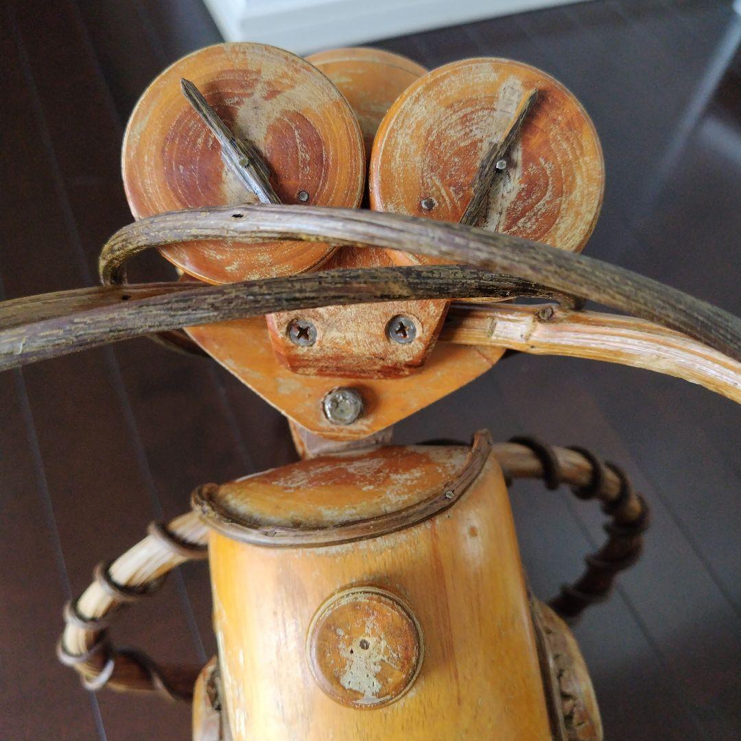 レア！ヴィンテージ 天然木 木製 大型 インテリアバイク模型 木彫り レトロ