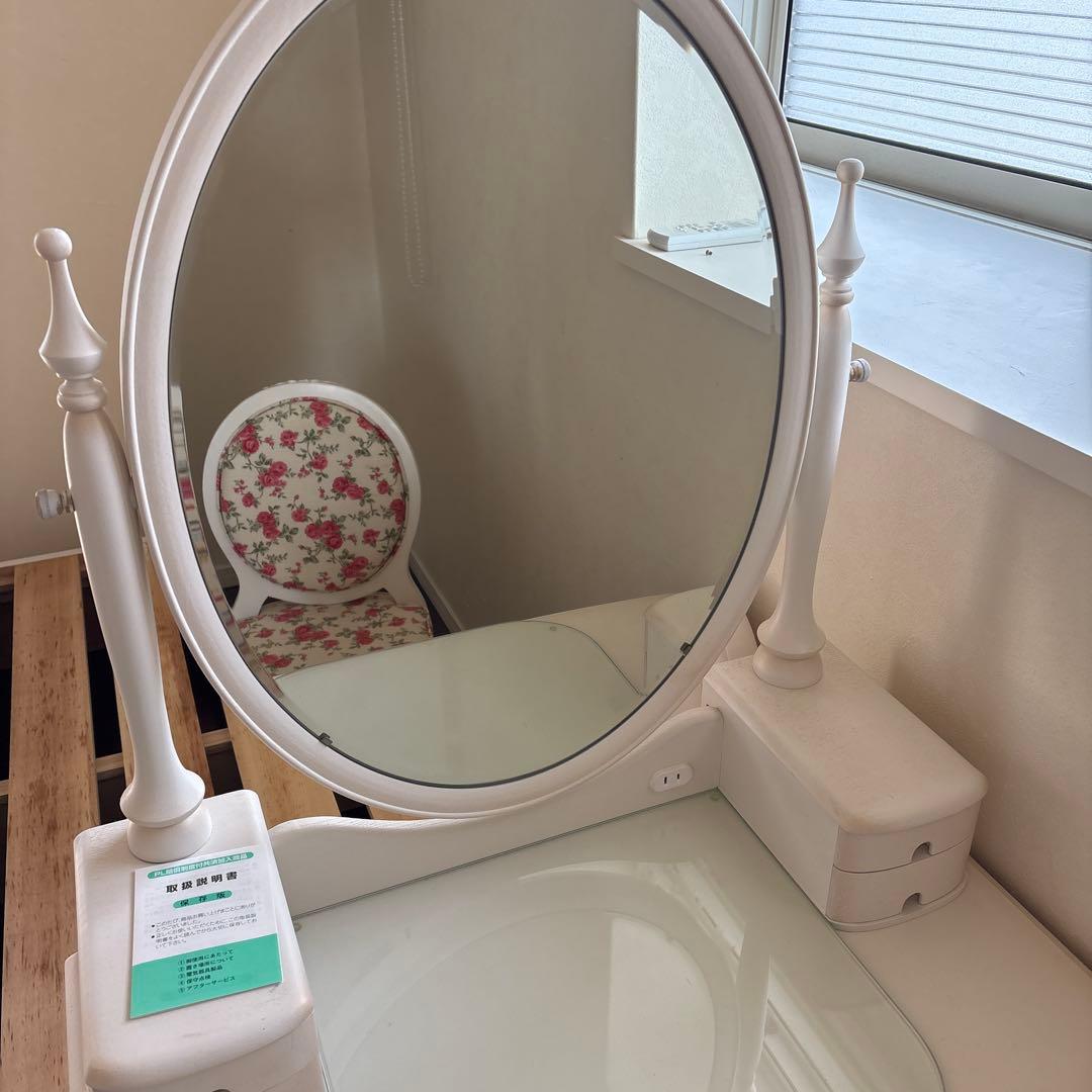 松永工房 カンティーニュ ホワイトドレッサー・鏡台セット - メルカリ