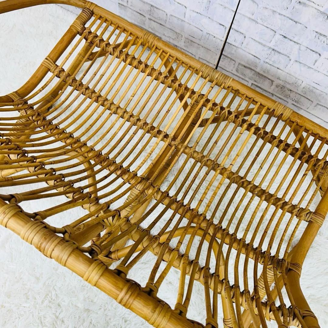 ラタンチェア ベンチ ソファ 天然素材 ナチュラル 椅子 2人掛け アンティーク