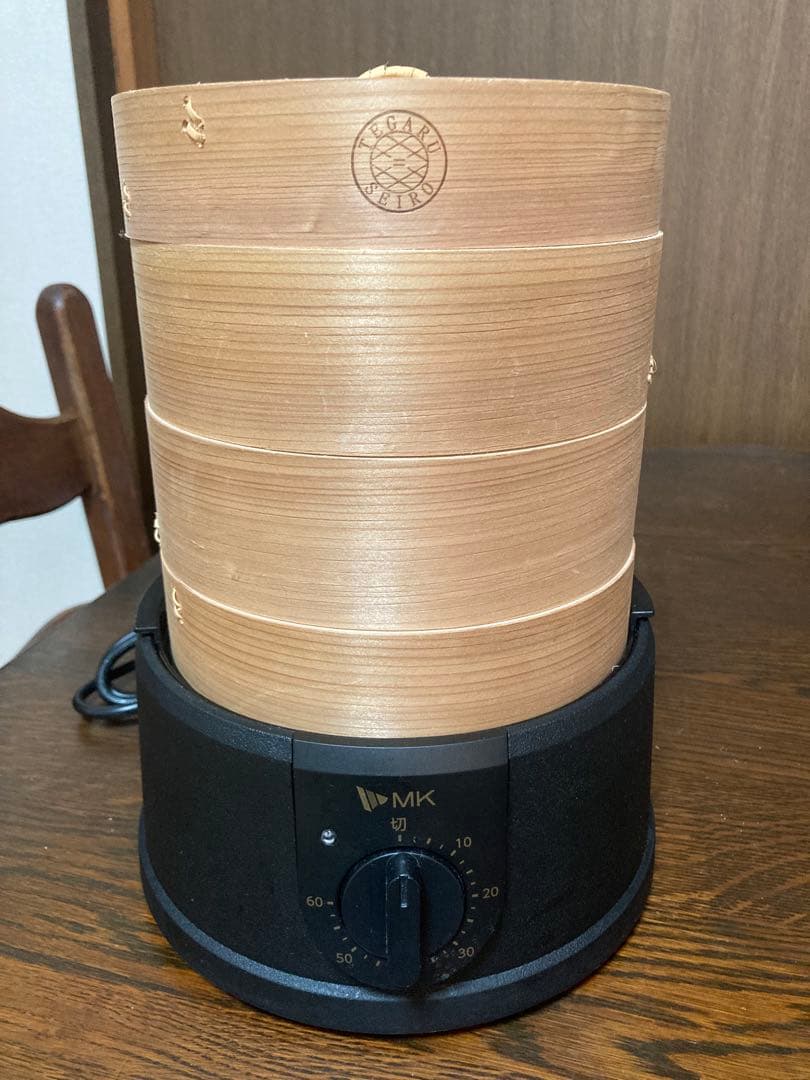 MK 電気せいろ 直径18cm 取り扱い説明書＋レシピブック付き　TEGARU