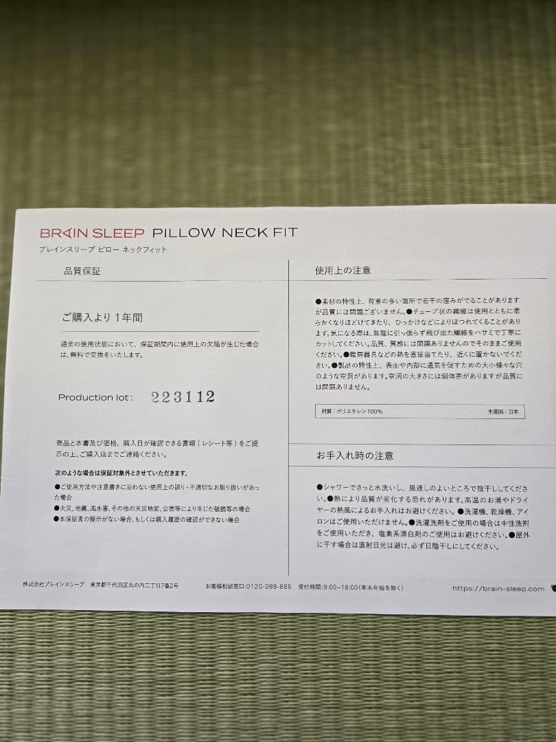 【美品】ブレインスリープ ピローローサイズ　ピローカバーと専用バッグ付き
